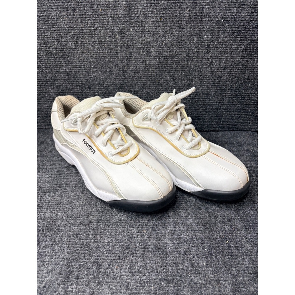 FootJoy GreenJoys Womens White Cream Spiked Golf Shoes 48744P Size 7.5 M‎